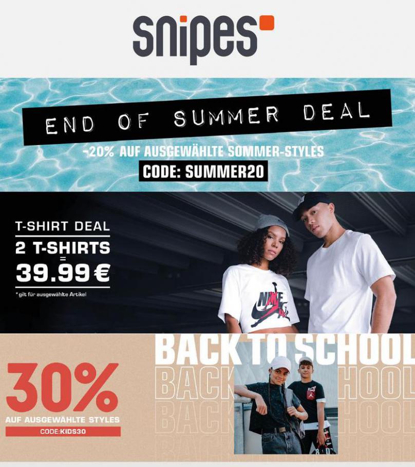 End of summer deal. Snipes (2021-09-06-2021-09-06)