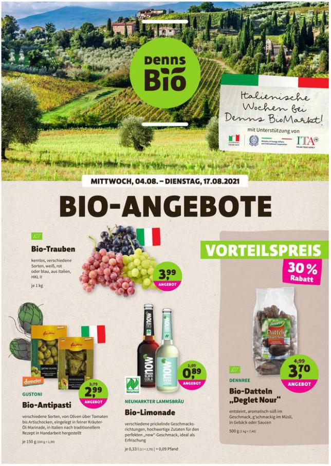Bio Angebote. Denn's Biomarkt (2021-08-17-2021-08-17)