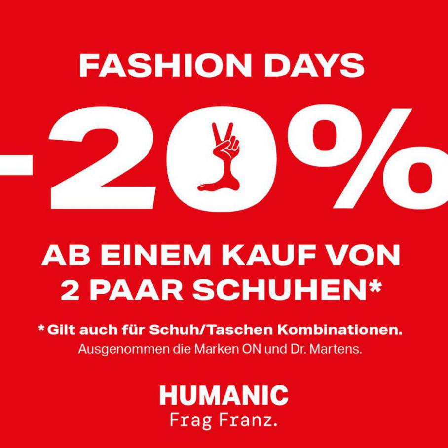 Fashion Days 20% OFF. Humanic (2021-11-05-2021-11-05)