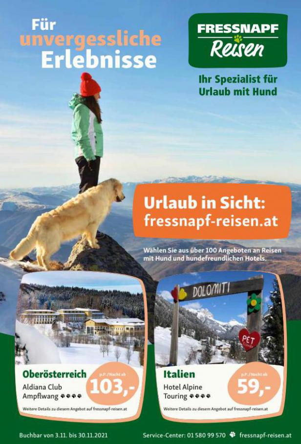 Fressnapf Reisen Flugblatt. Fressnapf (2021-11-30-2021-11-30)