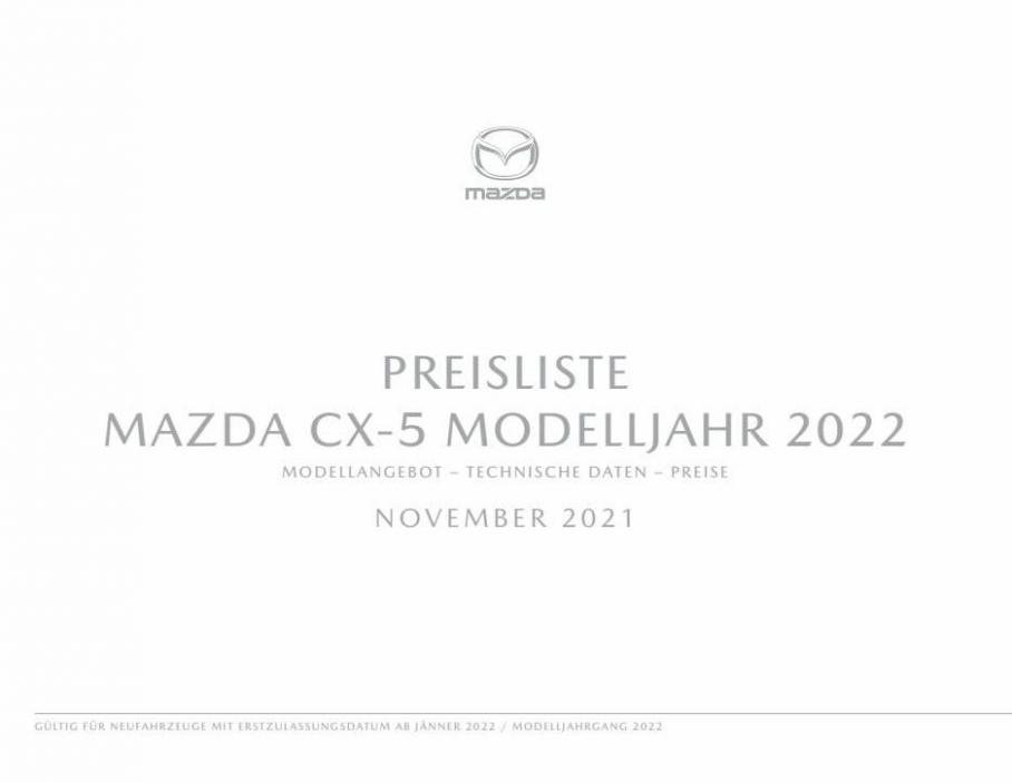 PREISLISTE Mazda CX-5. Mazda (2022-12-31-2022-12-31)