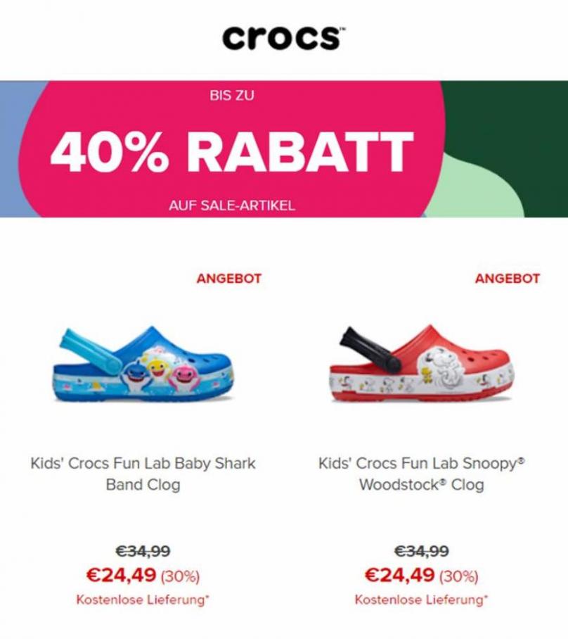 crocs 40% RABATT. Crocs (2022-01-10-2022-01-10)