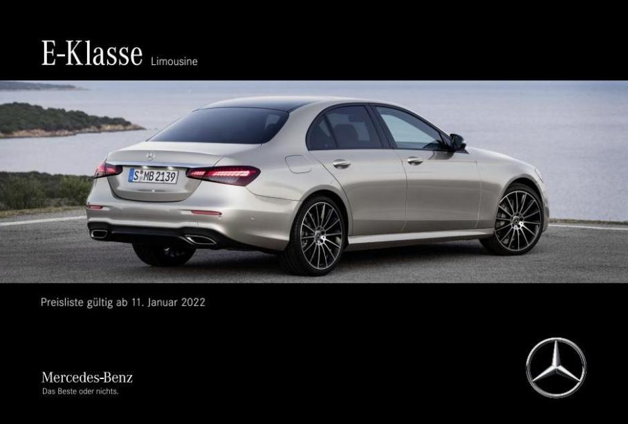 E-Klasse Limousine Preisliste. Mercedes-Benz (2022-12-31-2022-12-31)
