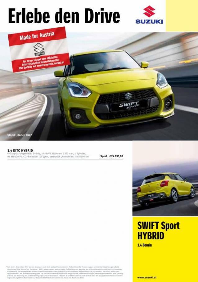 SWIFT Sport HYBRID Preise. Suzuki (2022-01-31-2022-01-31)