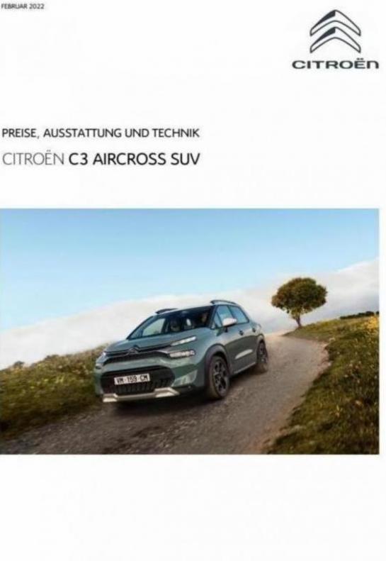 Preisliste C3 Aircross SUV. Citroen (2022-02-28-2022-02-28)