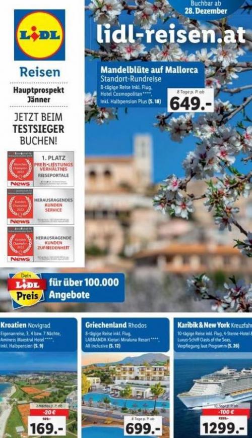 Hauptflyer Jänner. Lidl Reisen (2023-01-28-2023-01-28)