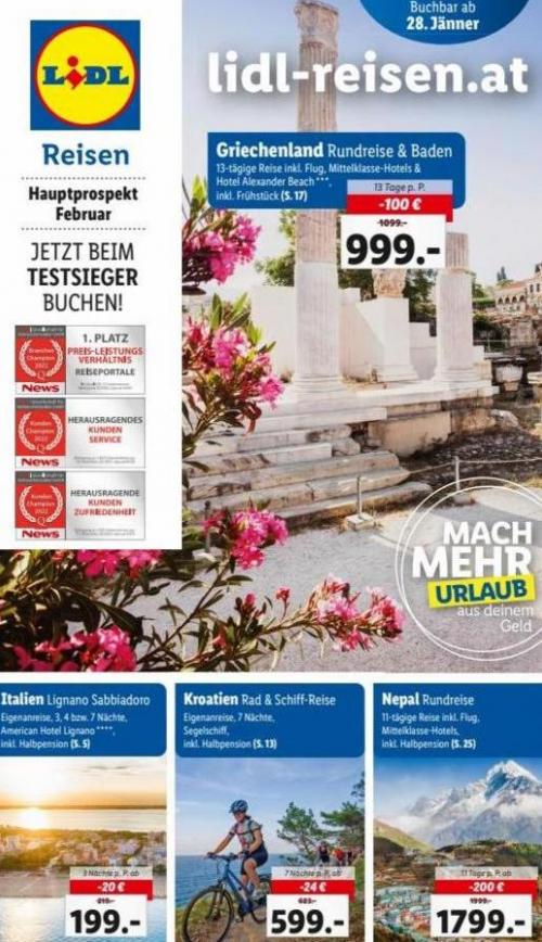 Hauptflyer Februar. Lidl Reisen (2023-02-28-2023-02-28)