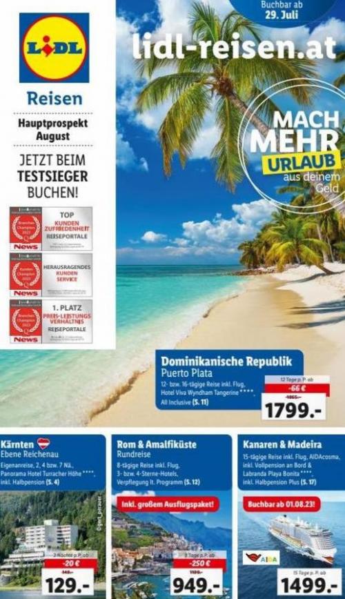 Hauptflyer August. Lidl Reisen (2023-08-30-2023-08-30)