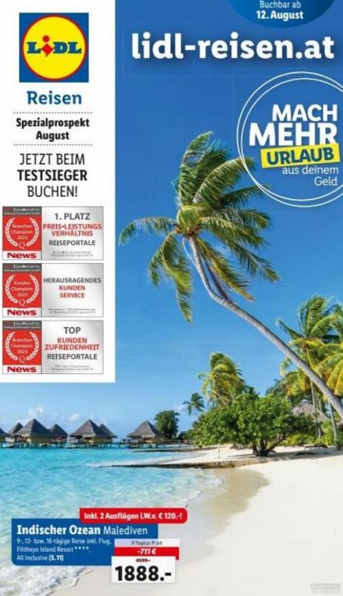 Themenflyer August. Lidl Reisen (2023-09-15-2023-09-15)