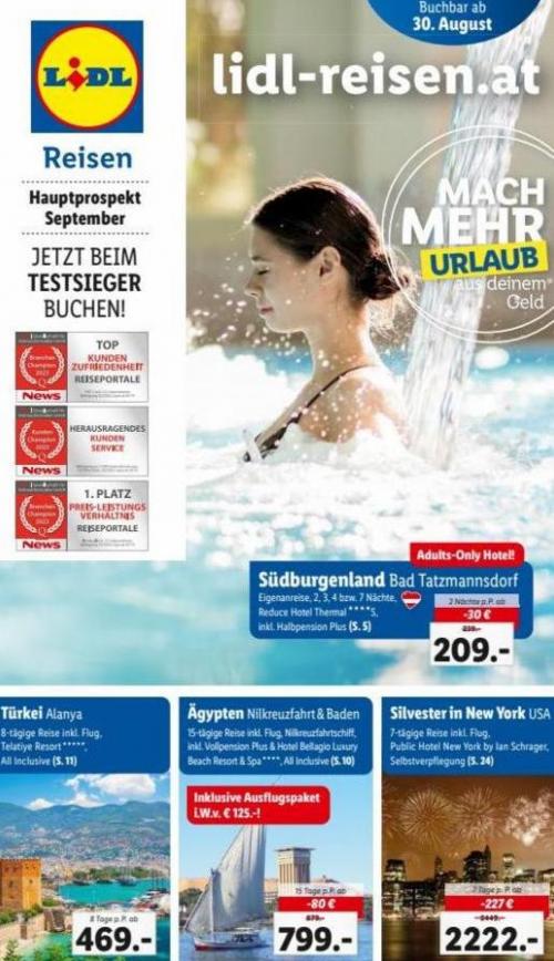 Hauptflyer September. Lidl Reisen (2023-09-30-2023-09-30)