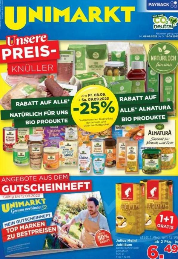 Unimarkt flugblatt. Unimarkt (2023-09-12-2023-09-12)