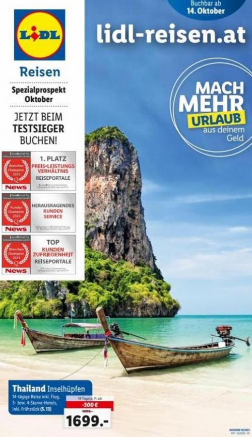 Themenflyer Oktober. Lidl Reisen (2023-11-15-2023-11-15)