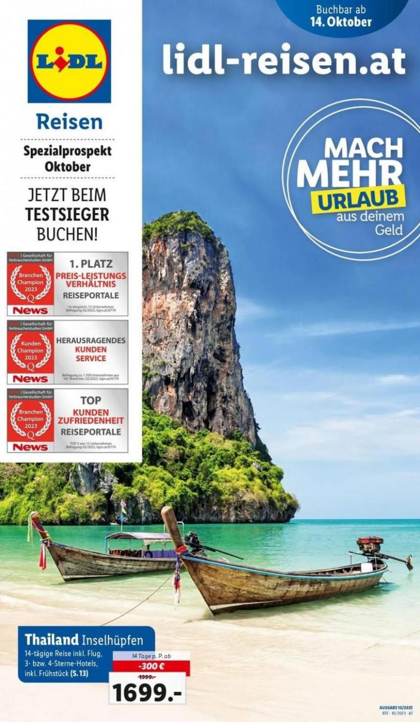 Themenflyer Oktober. Lidl Reisen (2023-11-15-2023-11-15)