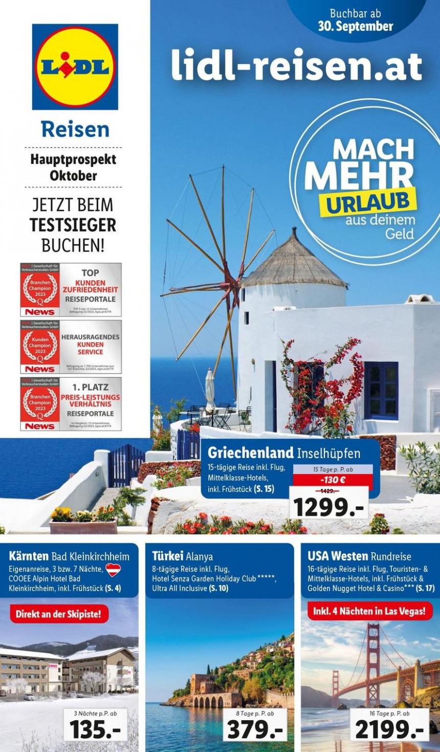 Hauptflyer Oktober. Lidl Reisen (2023-10-30-2023-10-30)