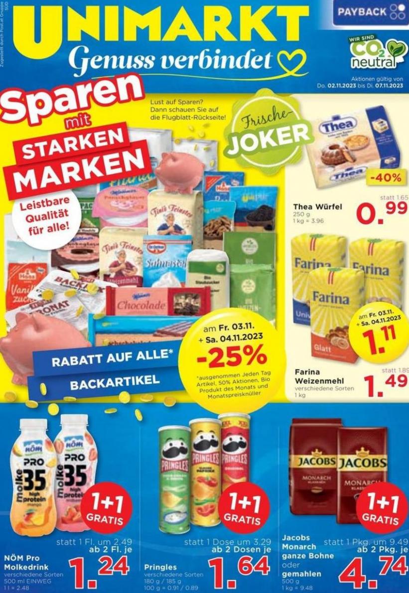 Unimarkt flugblatt. Unimarkt (2023-11-07-2023-11-07)