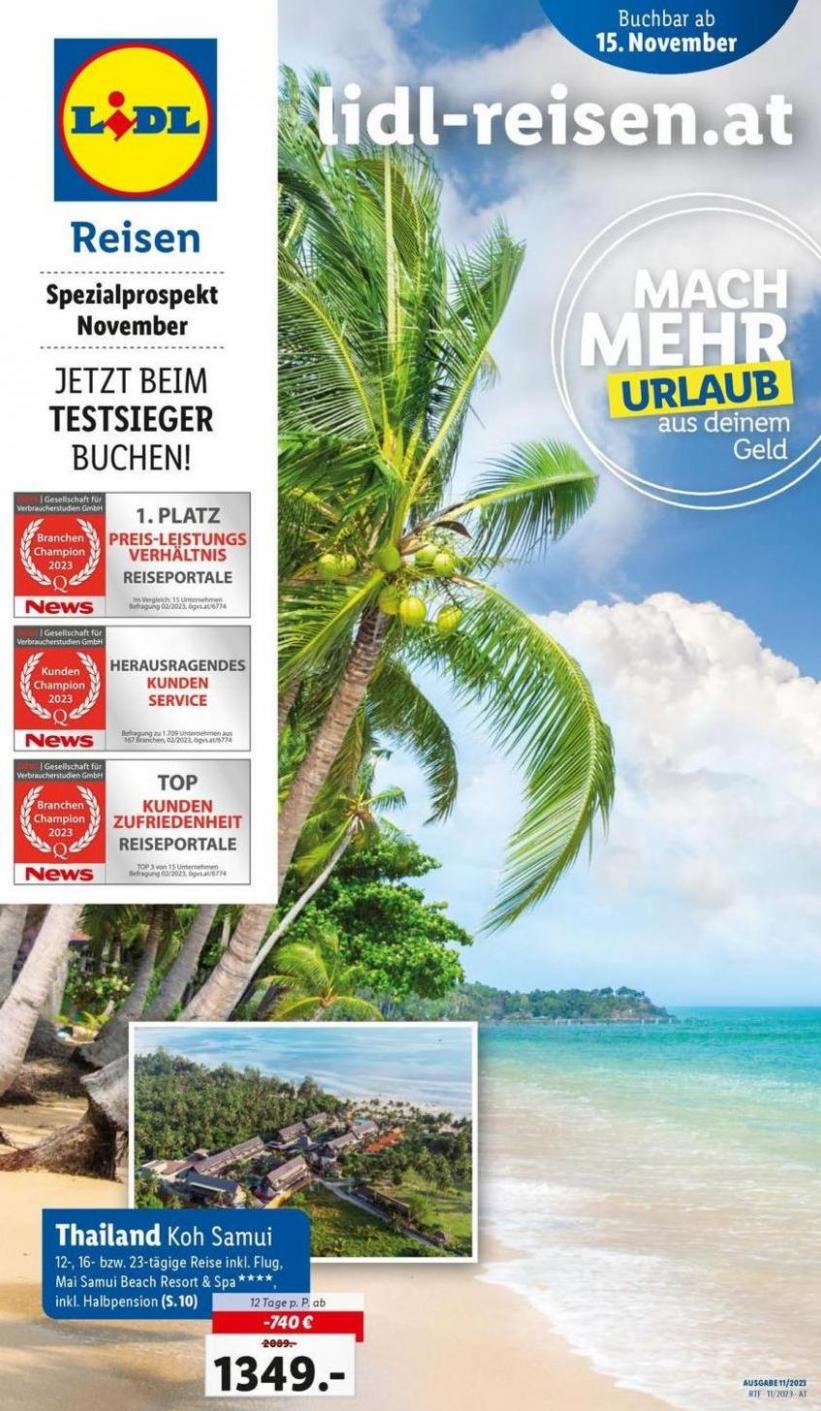 Themenflyer November. Lidl Reisen (2023-12-15-2023-12-15)