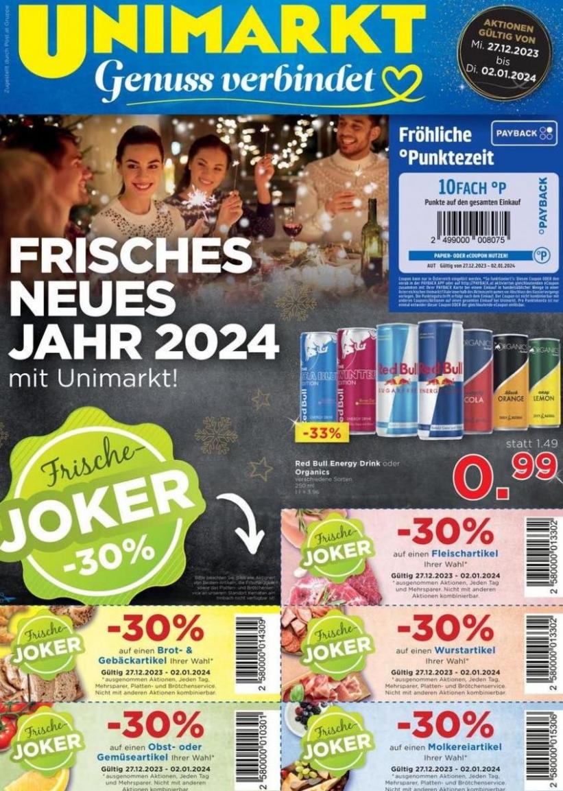 Unimarkt flugblatt. Unimarkt (2024-01-02-2024-01-02)