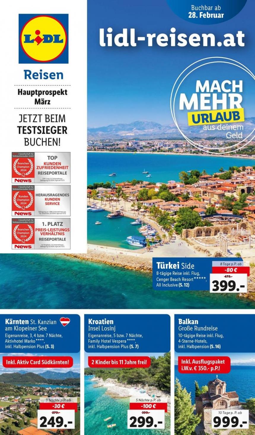 Buchbar ab 28.2.. Lidl Reisen (2024-03-26-2024-03-26)