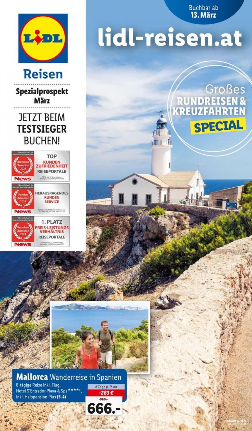 Buchbar ab 13.3.. Lidl Reisen (2024-04-15-2024-04-15)