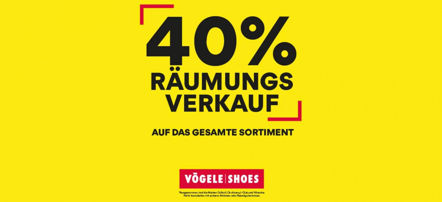 40% räumungs verkauf. Vögele Shoes (2024-03-31-2024-03-31)