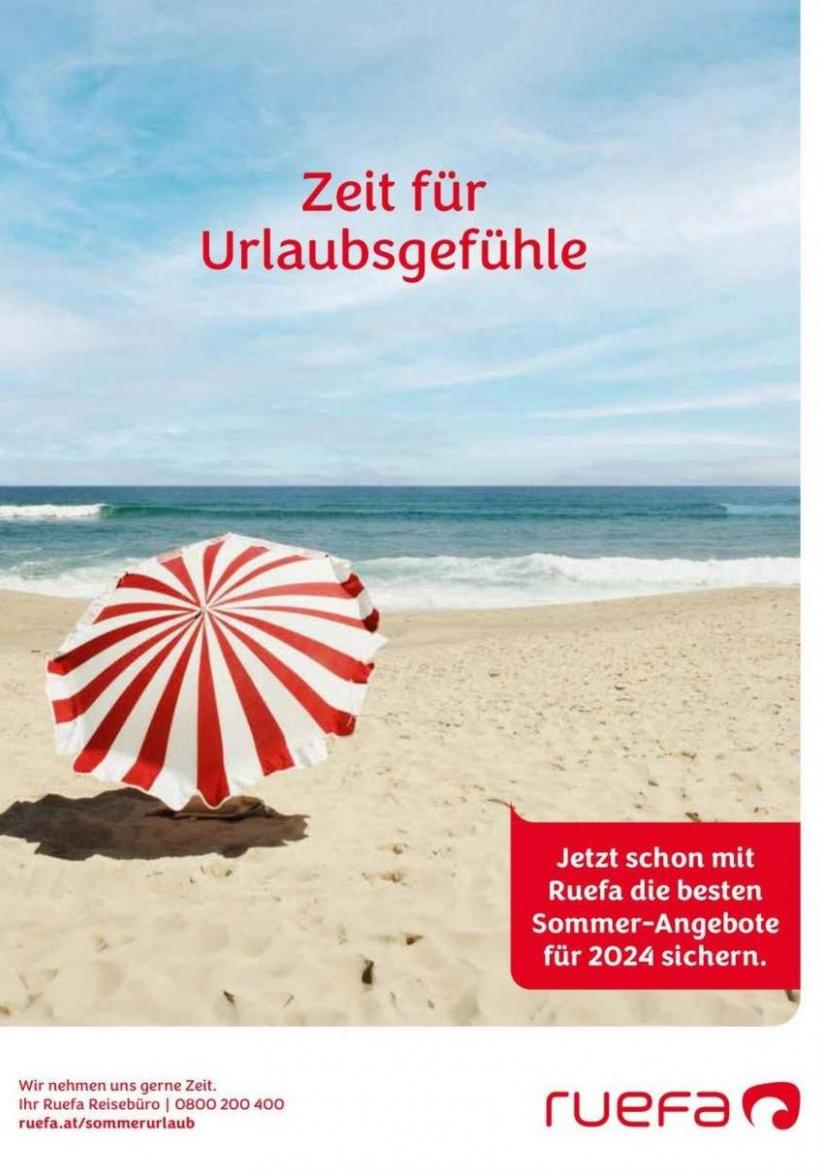 Frühbucherangebote Sommer 2024. ruefa (2024-08-31-2024-08-31)