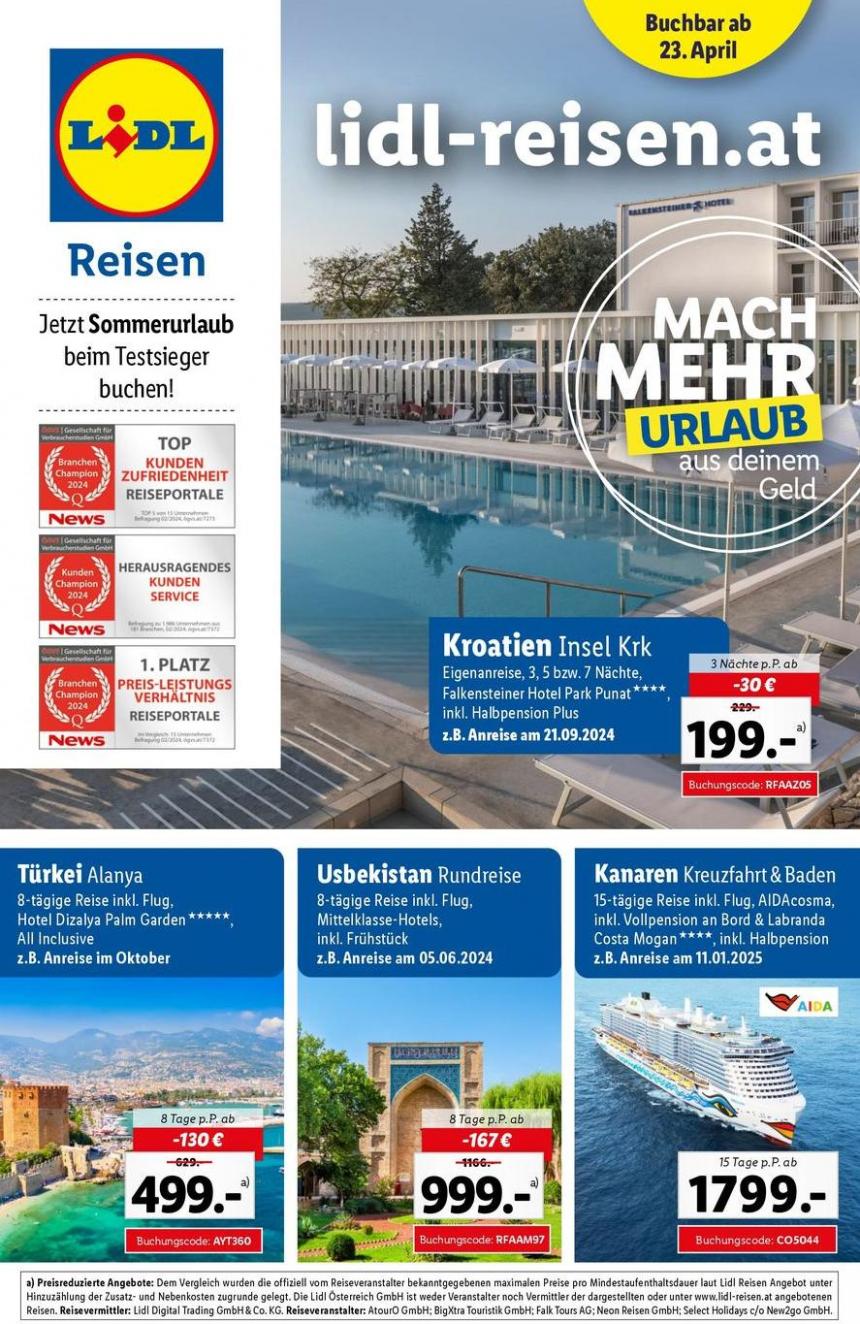 Buchbar ab 23.04.. Lidl Reisen (2024-05-22-2024-05-22)