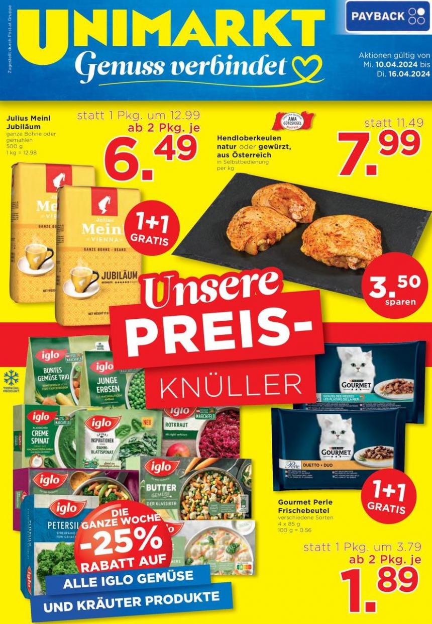 Unimarkt flugblatt. Unimarkt (2024-04-16-2024-04-16)