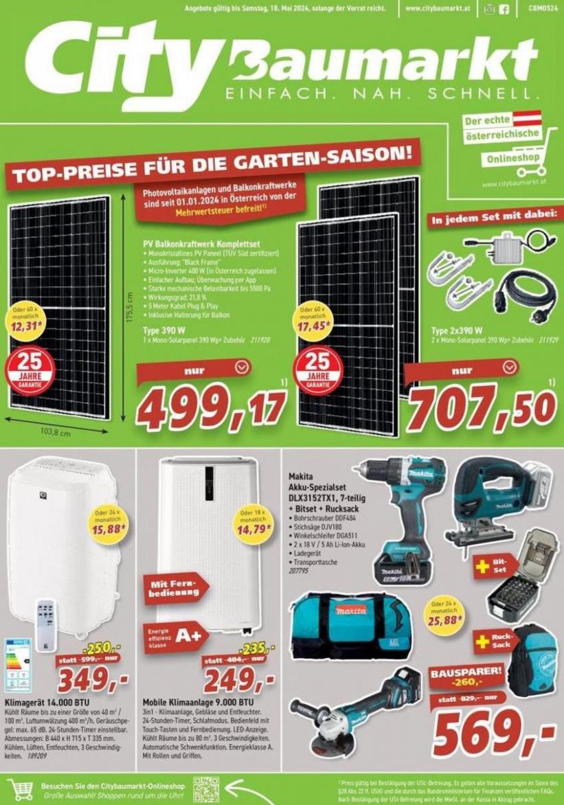 TOP-PREISE FÜR DIE GARTEN-SAISON!. City Baumarkt (2024-05-18-2024-05-18)