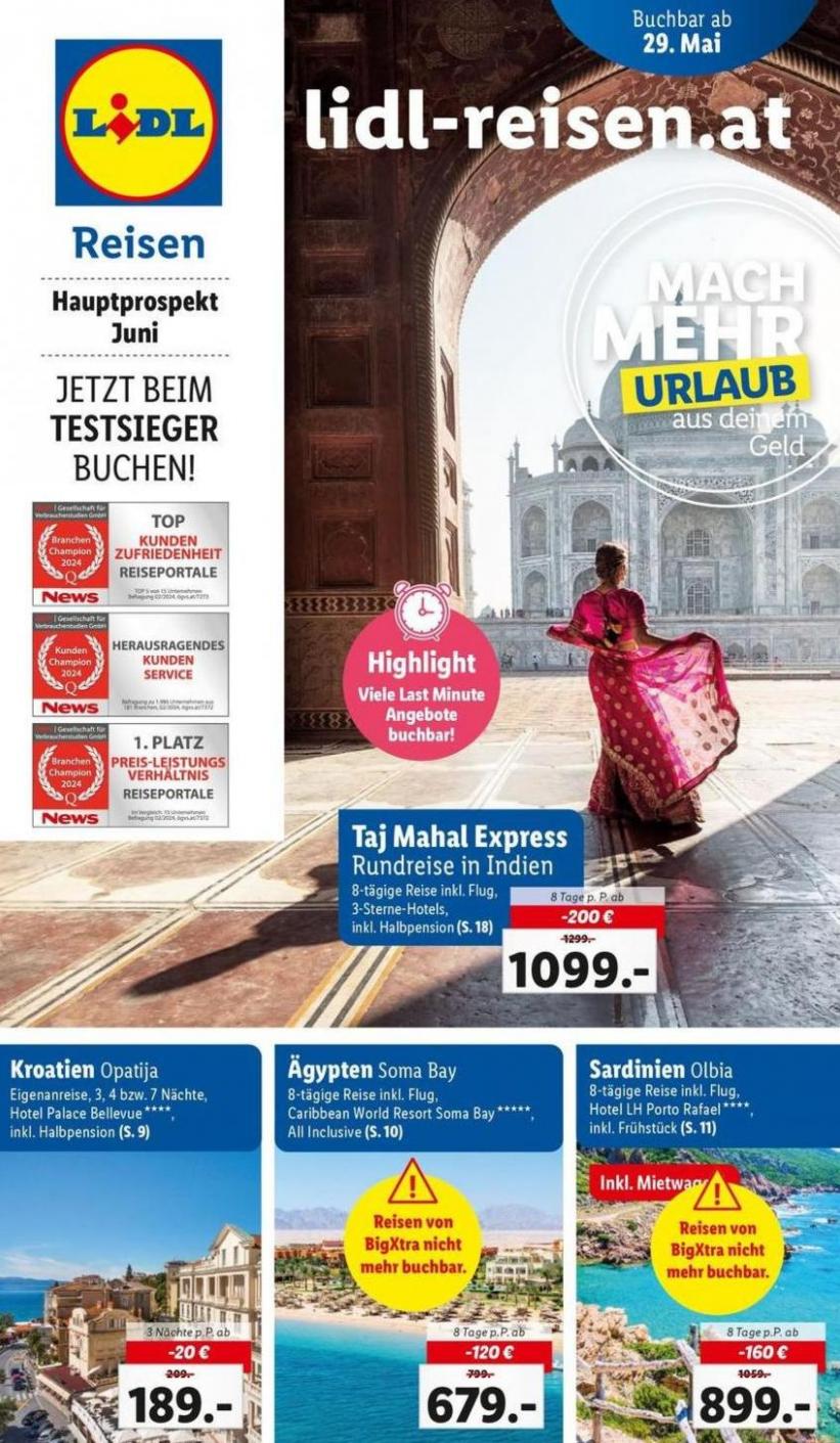 Lidl Reisen Flugblatt. Lidl Reisen (2024-06-30-2024-06-30)