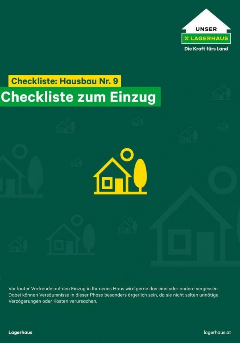 Checkliste Nr. 9 - Hausbau - Einzug. Lagerhaus Graz Land (2024-06-11-2024-06-11)