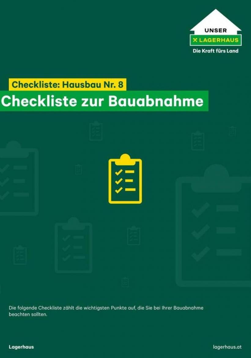 Checkliste Nr. 8 - Hausbau - Bauabnahme. Lagerhaus Graz Land (2024-06-11-2024-06-11)