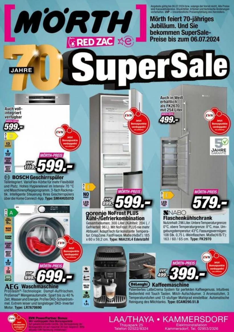 70 Jahre SuperSale. Mörth Elektro (2024-07-06-2024-07-06)