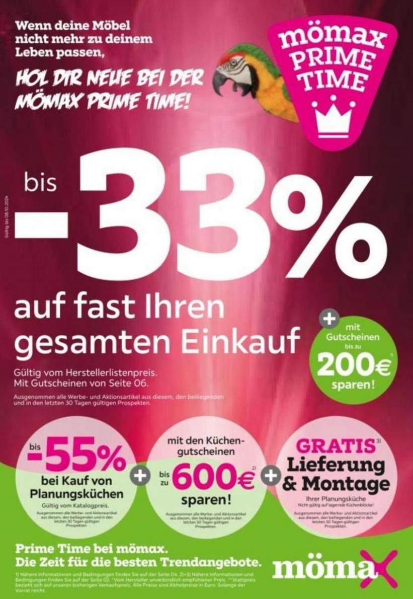 bis -33% auf fast Ihren gesamten Einkauf. Mömax (2024-10-08-2024-10-08)