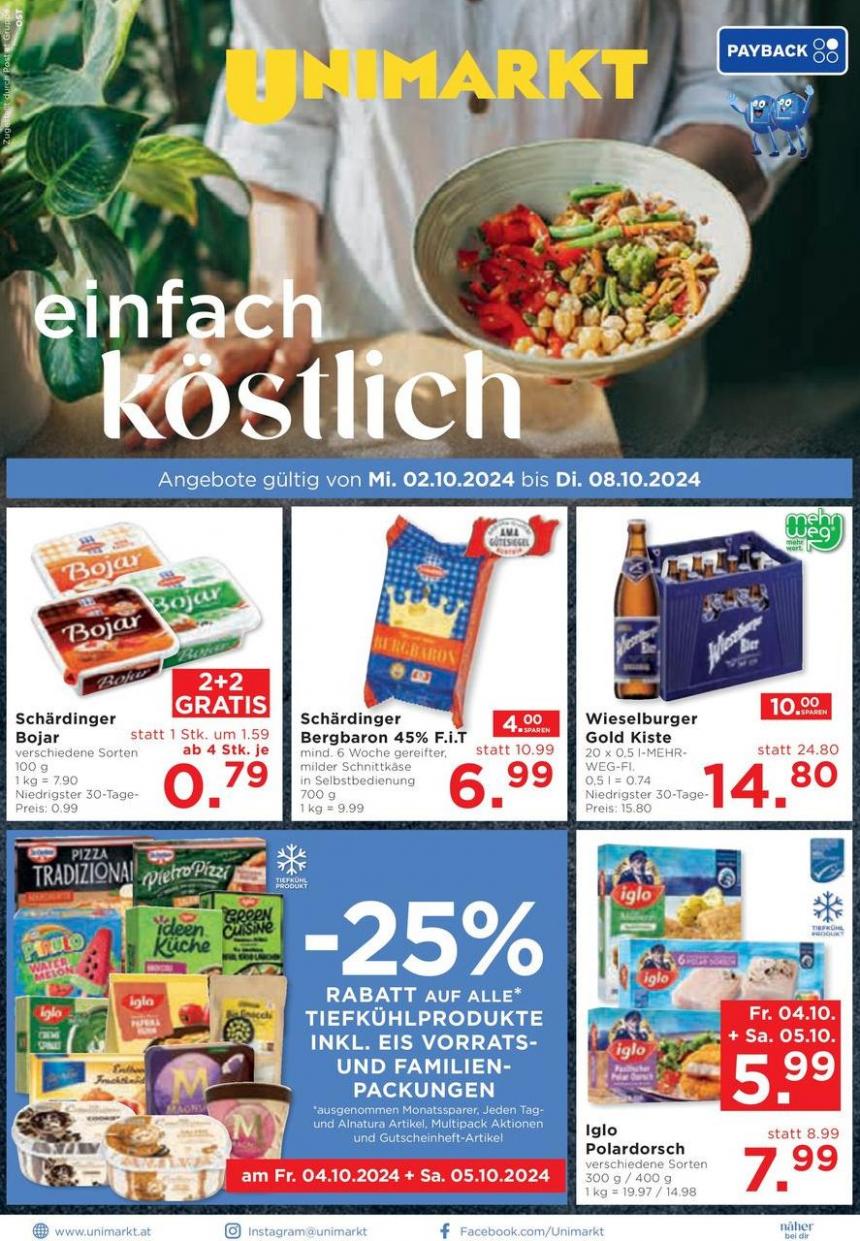 Unimarkt flugblatt. Unimarkt (2024-10-08-2024-10-08)