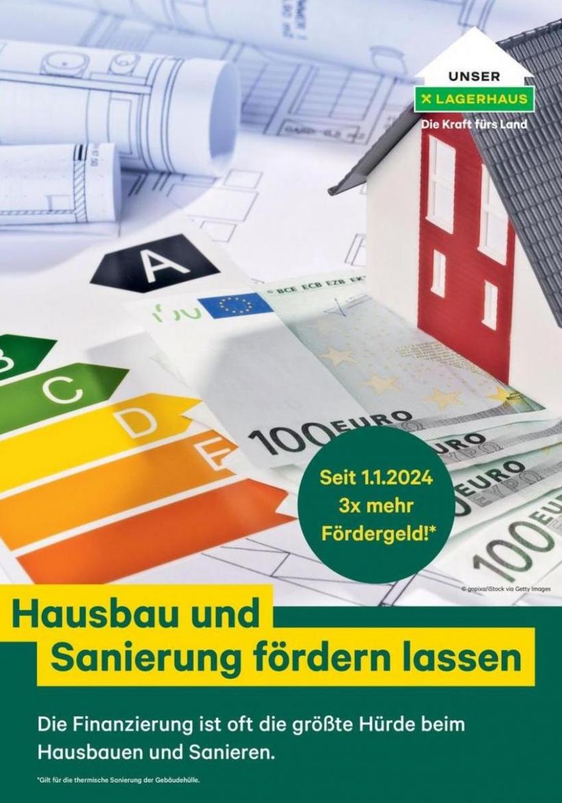 Folder Hausbau und Sanierung fördern lassen. Lagerhaus (2025-01-01-2025-01-01)