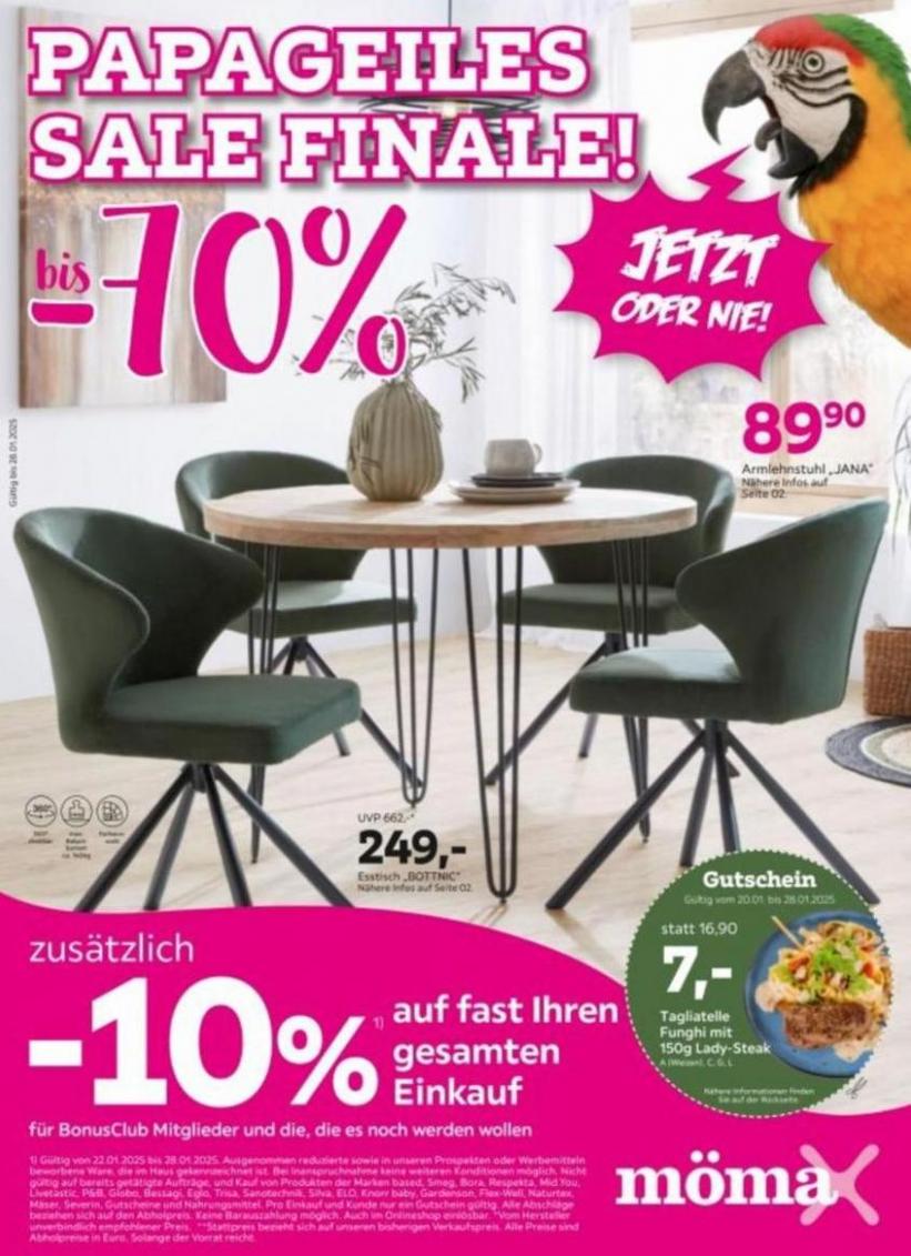 PAPAGEILES SALE FINALE bis -70%. Mömax (2025-01-28-2025-01-28)