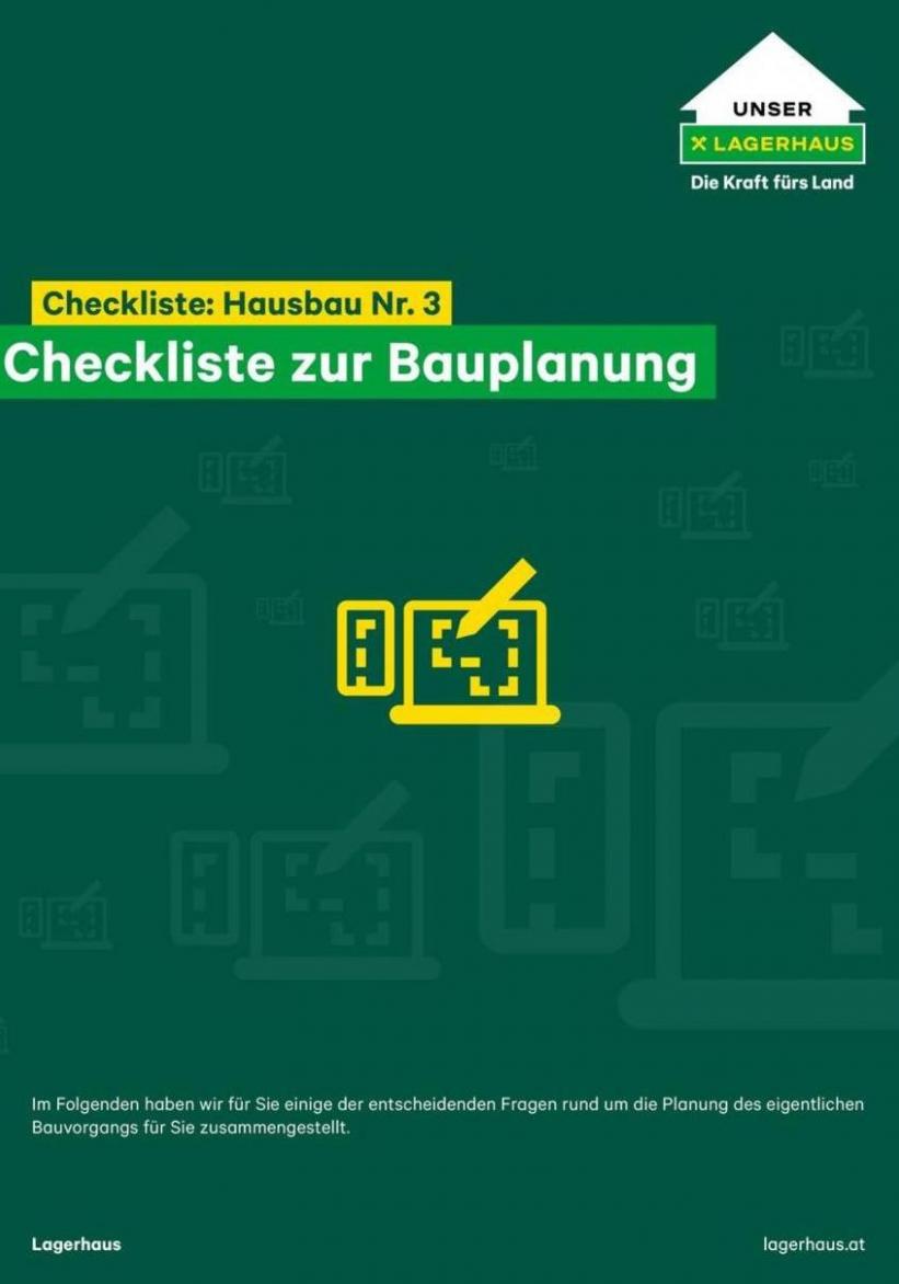 Checkliste Nr. 3 - Hausbau - Bauplanung. Lagerhaus Graz Land (2025-03-04-2025-03-04)