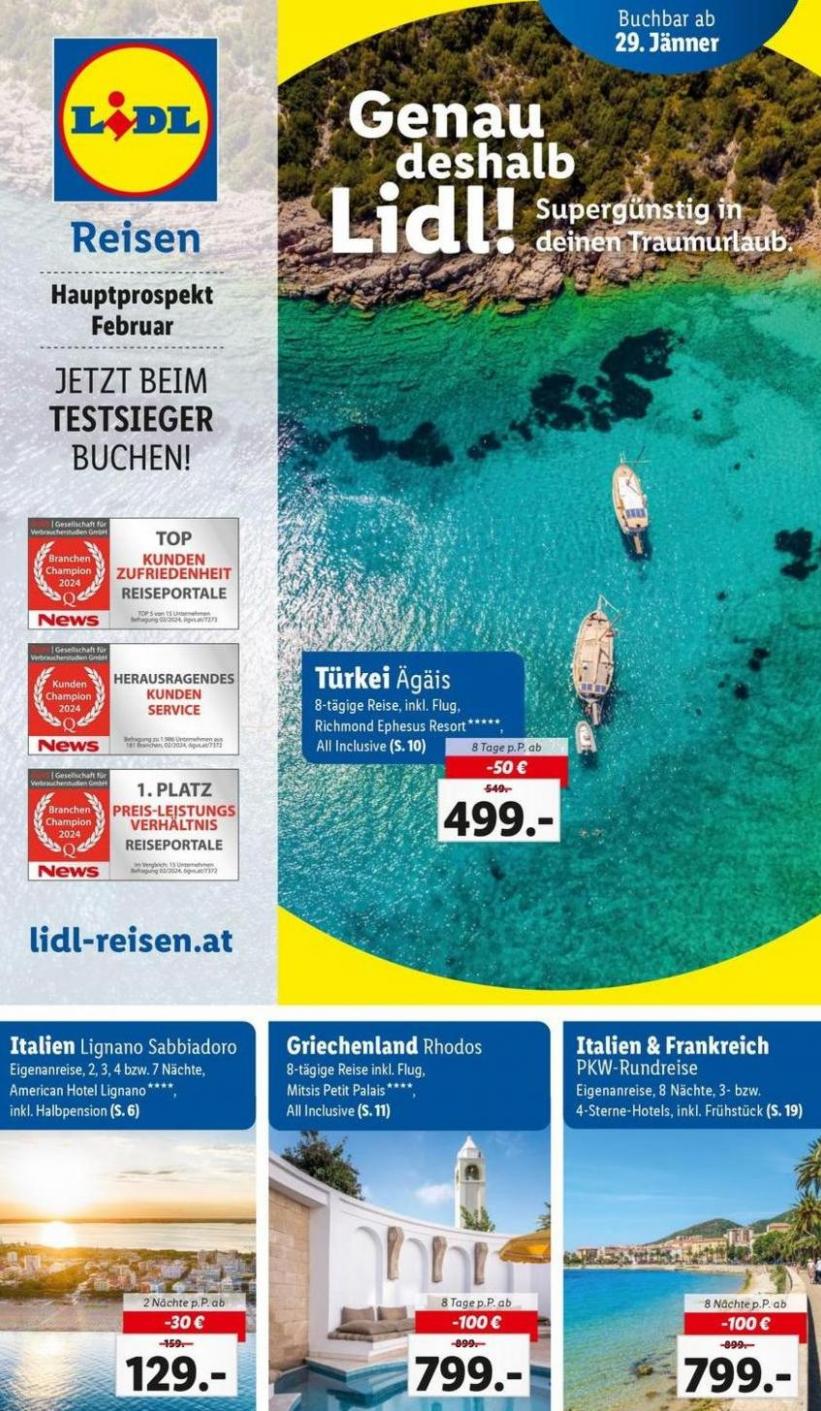 Aktuelle Reiseprospekte Hauptprospekt Februar. Lidl (2025-02-28-2025-02-28)